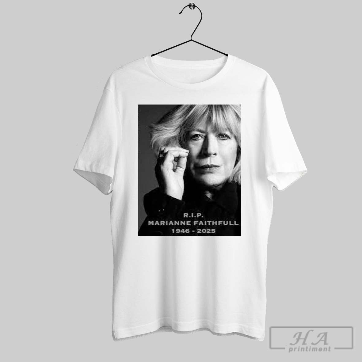 Rip Marianne Faithfull 1946 2025 T Shirt