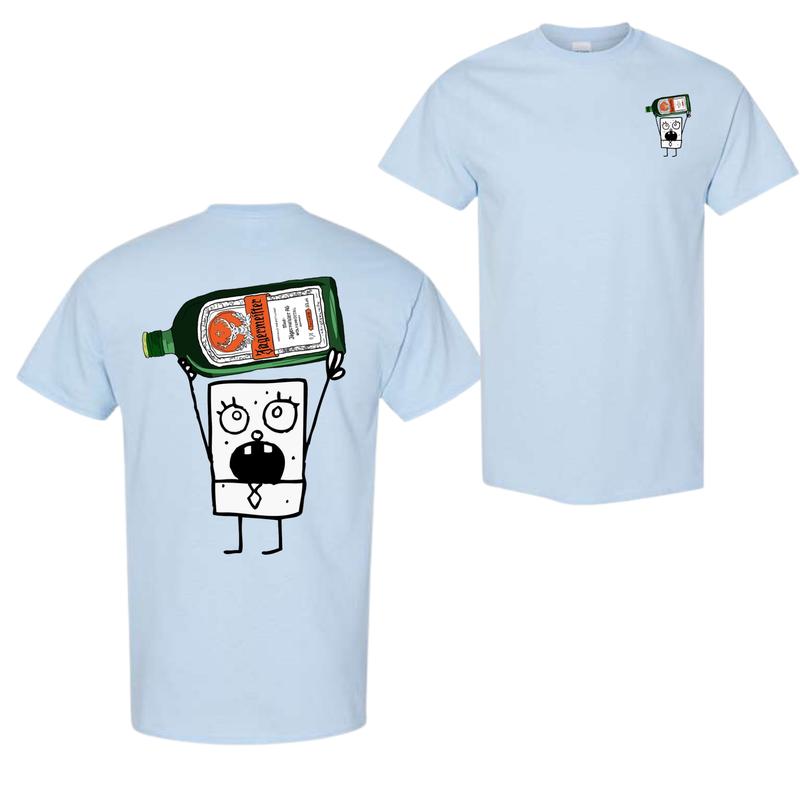 Doodlebob Jagermeister 2 Sided T-Shirt, Funny Drinking T-Shirt, Unisex T-Shirt, For Men, For Women, Gift For All Menswear Top