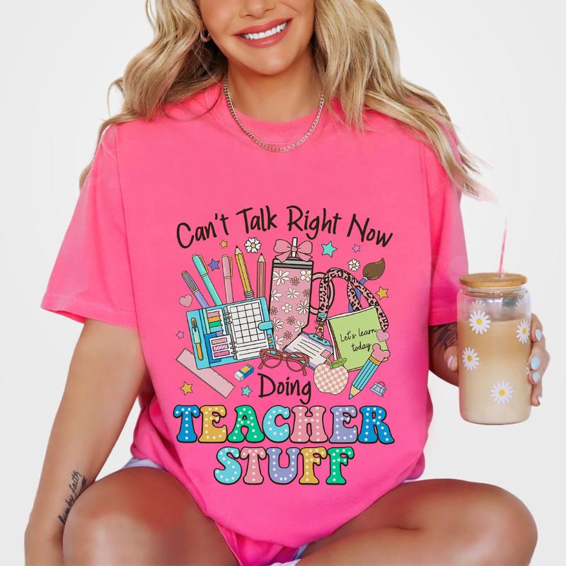 CanÃ¢â‚¬â„¢t Talk Right Now Doing Teacher Stuff T-shirt, Teacher Shirt, Funny Teacher Tee, Retro Teacher Shirts, Teacher Appreciation Gifts, Back To School S