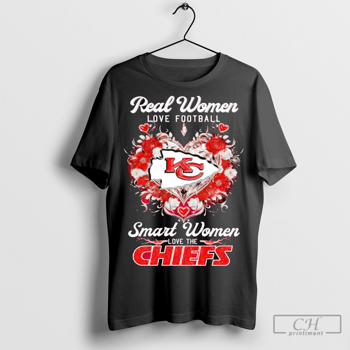 Real Women Love Football Smart Women Love The Kansas City Chiefs Football Rose Diamond 2025 T Shirt Sweatshirt Tee