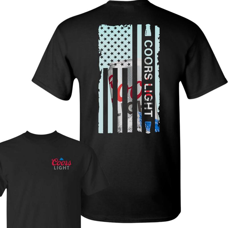 Coors Light Us Flag T-shirt, Unisex T-shirt, Full Color, For Men, For Women