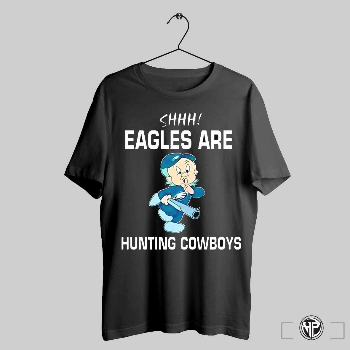 Shhh Eagles Are Hunting Cowboys Cartoon Shirt Trending Sweatshirt