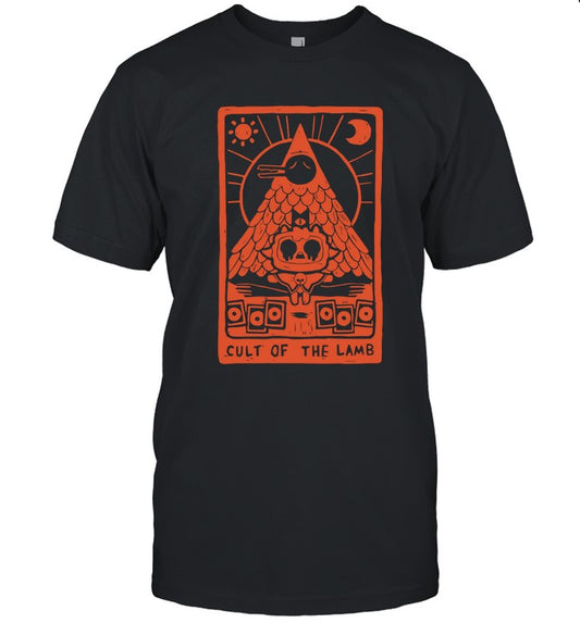 Hot Topic Cult Of The Lamb Tarot Card T-Shirt