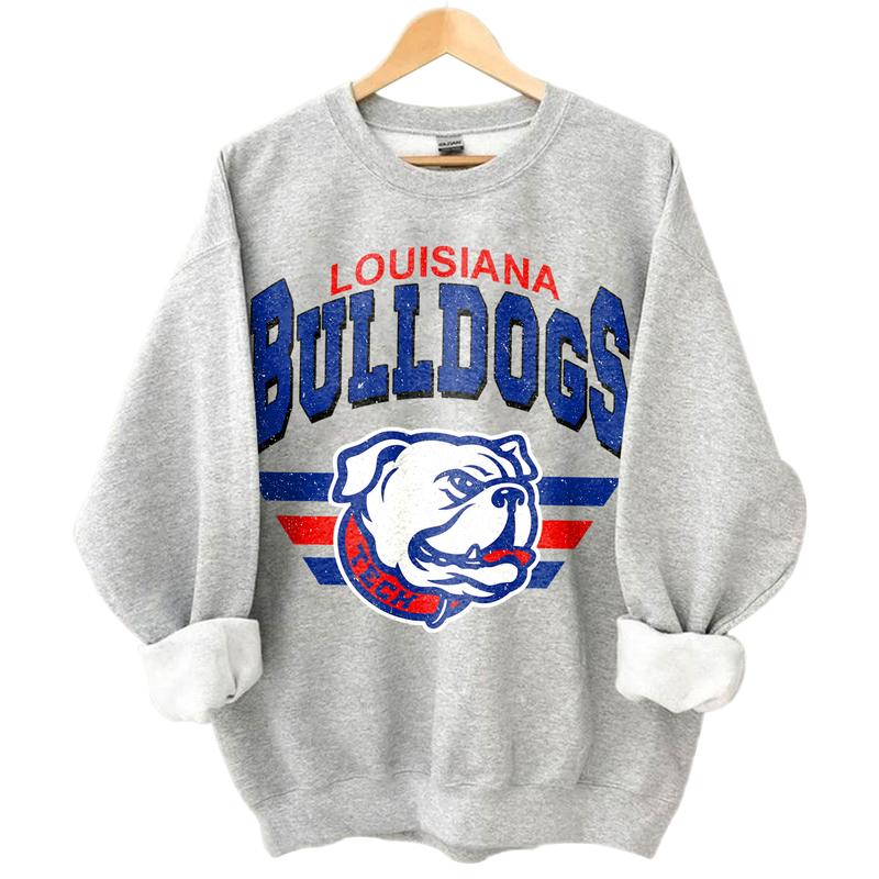 27. Louisiana Tech Bulldogs Vintage NCAA Sweatshirt, University Sports Gift, Classic Fan Gear for Football Enthusiasts