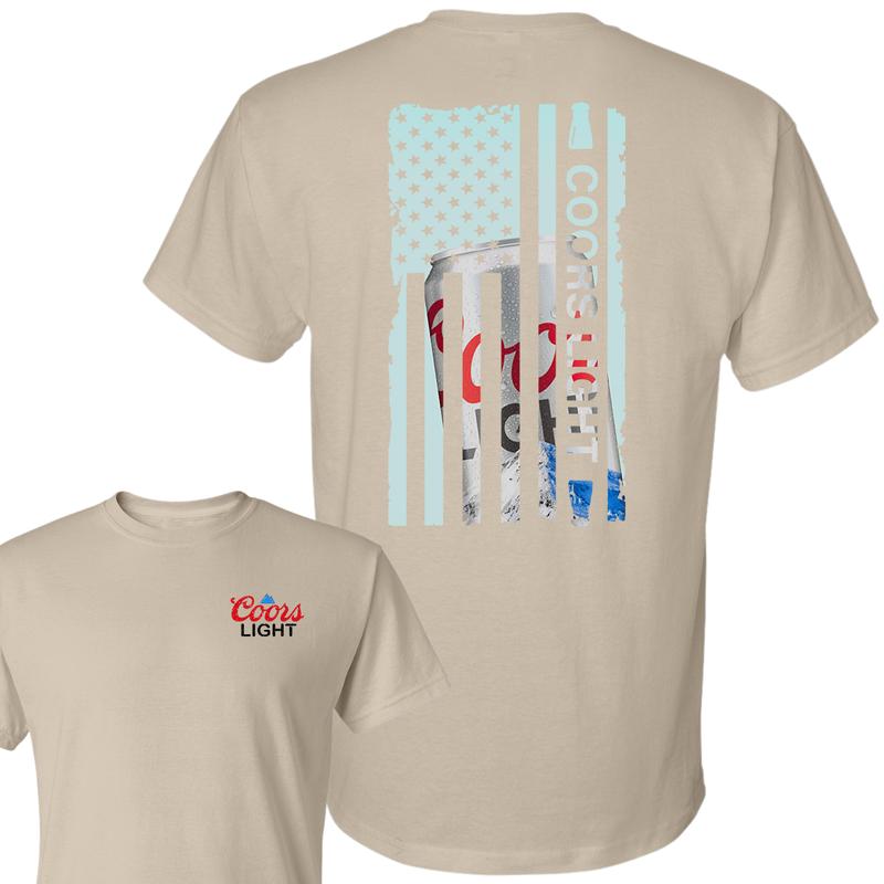 Coors Light Us Flag T-shirt, Unisex T-shirt, Full Color, For Men, For Women