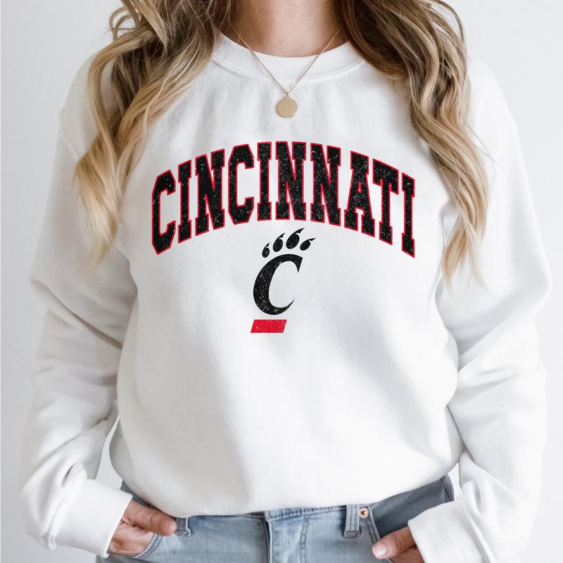 Cincinnati Bearcats Vintage Football NCAA Trendy Sweatshirt, University of Cincinnati Unisex Football NCAA Shirt, Gift For Men, Gift For Girls, Crewneck, Cotton, Sweaters, Pullover