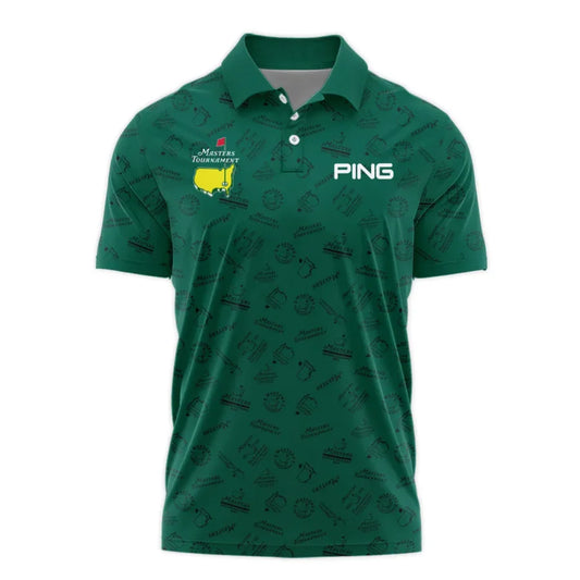 2024 Masters Tournament Ping Polo Shirt Sports Green Color Pattern All Over Print Polo Shirt For Men