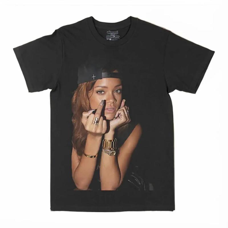 RiRI Flipping It Graphic Unisex T-Shirt Cotton Fabric