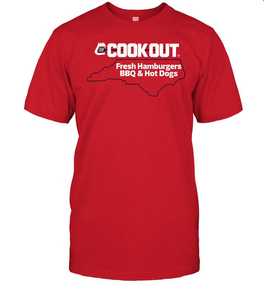 Dani & Shoko Wearing Cook Out Fresh Hamburgers Bbq & Hot Dogs Shirt