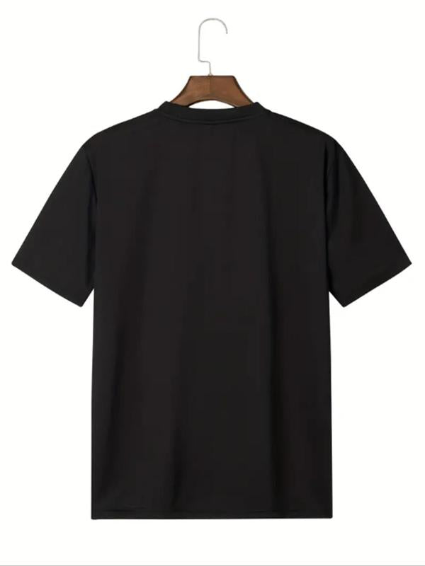 Men's Bull Head & Letter Print Round Neck Graphic Tee,Â Graphic Tees for Men, T Shirts for Men, Regular Fit Casual Short Sleeve Crew Neck T-shirt, Fashion Men'sÂ Men's T Shirts Summer Top for Daily Wear