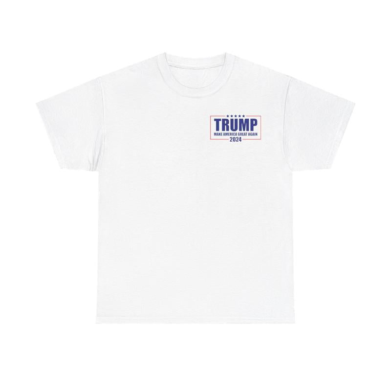 Make America Great Again - Trump 2024 - Trump Rally Shooter Tshirt - Trump You Missed - Trump Survived - USA Freedom - Donald J. Trump Unisex Heavy Cotton Tee