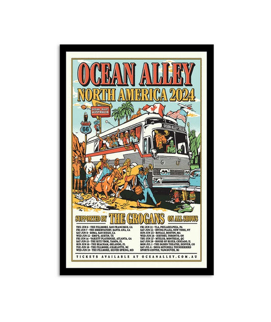 Ocean Alley North America 2024 Tour Poster