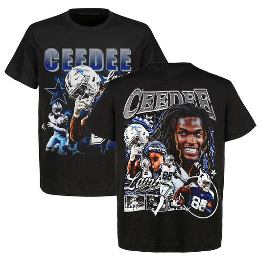 CeeDee Lamb Dallas Graphic T-Shirt | Heavy Cotton | Men's & Women's Retro American College Football Shirt