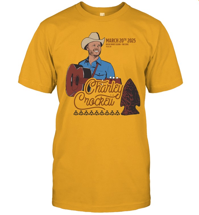 20 March 2025 Charley Crockett Concert The Cove River Spirit Casino Tulsa OK T-Shirt