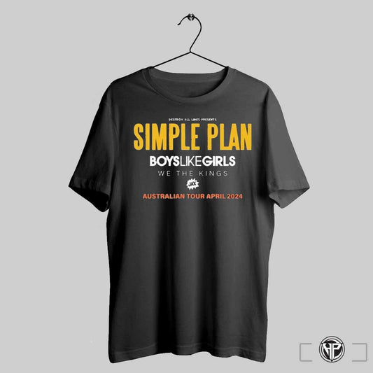 Simple Plan Boys Like Girls We The Kings Australian Tour April 2024 Shirt Trendy Sweatshirt