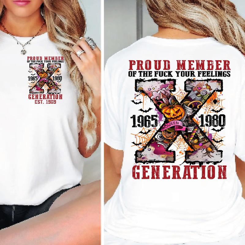 Custom (1963-1980) Gen X Skull Halloween  New Version 2 Shirt, Gen X Raised On Hose Water And Neglect T-Shirt, Vintage Inspired Shirt, Funny Saying Shirt, Sarcasm Quotes Shirt, Humorous Shirt