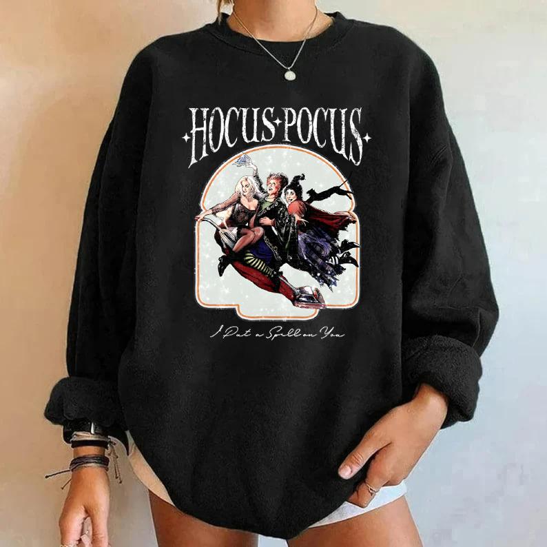 Vintage Hocus Pocus Sweatshirt, Hocus Pocus Shirt, Sanderson Sisters Sweatshirt, Halloween Party Shirt, Cute Halloween Outfit, Witch Sweatshirt, Hallo