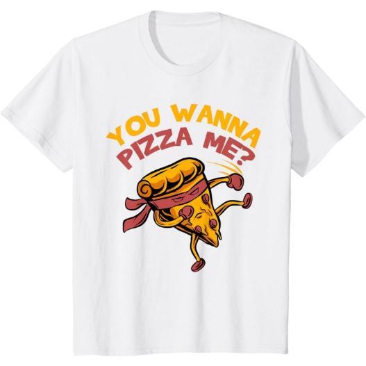 Funny You Wanna Pizza Me Foods Lovers T-Shirt Made in USA