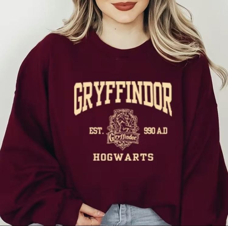 Vintage Hogwarts Sweatshirt, Harry Potter Sweatshirt Cotton Womenswear, Wizard Houses Sweatshirt, Harry Potter Shirt, Basic Sweater