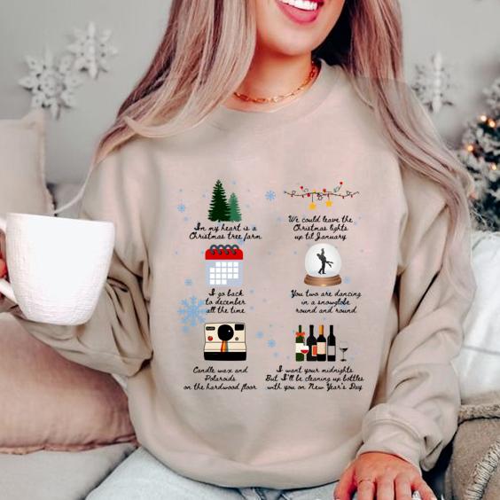 Christmas Song Lyrics Unisex ShirtSweatshirtHoodie, Christmas Symbols And Lyrics Shirt, Cozy Winter