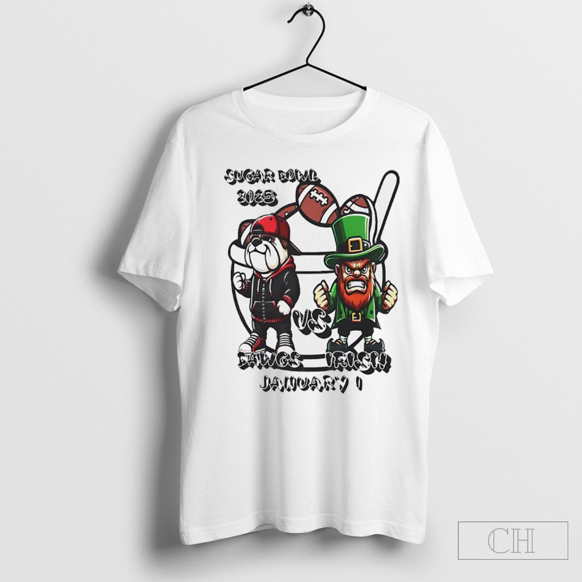 Sugar Bowl 2025 Georgia Bulldogs Dawgs Notre Dame Fighting Irish January Shirt