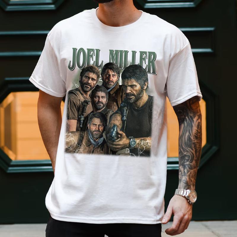 Joel Miller The Last Of Us Vintage T-Shirt, TLOU Retro Style Shirt, Joel Miller Gift For Movies Lovers, Characters in Game Sweatshirt, Hoodie
