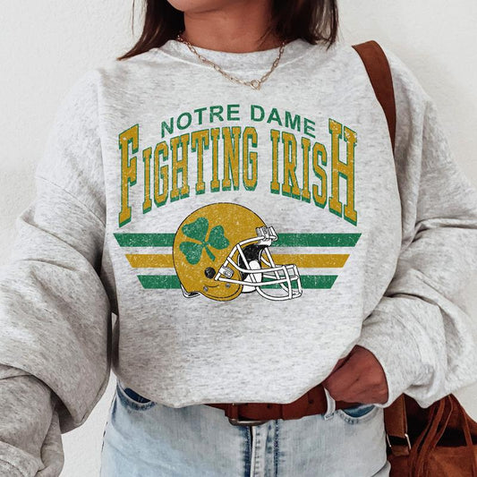 Notre Dame Fighting Irish Vintage Football NCAA Sweatshirt, Vintage University Of Notre Dame Sweatshirt, Unisex Vintage Sweatshirt NCAA, Classic Sport Sweatshirt, Gifts For Football Fan Sport