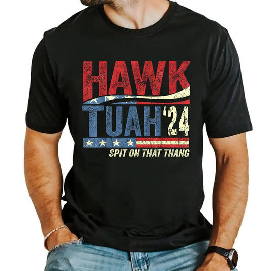 Hawk Tuah 24 Spit On That Thang T-Shirt Unisex Fabric Cotton Collar