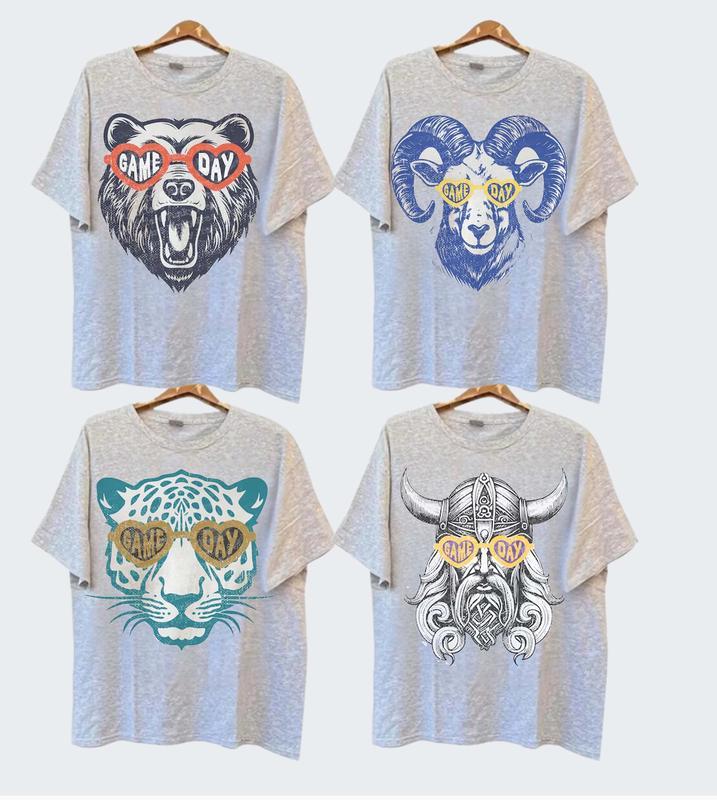 All Teams Football Game Day T-shirt, Trendy Retro Inspired Football Mascot T-shirt, Football Fan Unisex T-shirt, Football Gift Shirt, Sport Fan Shirt,