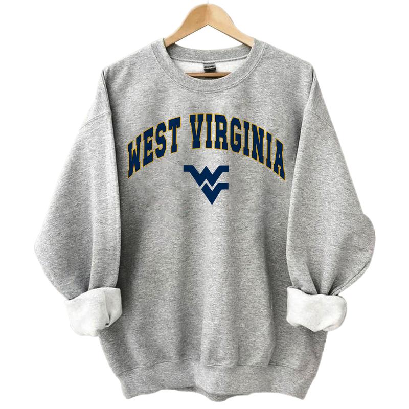 West Virginia Mountaineers Vintage NCAA Football Shirts, Graphic University Basketball Sports Shirt, Classic Gift for Fans, Cotton, Men, Women