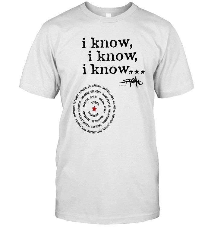 Limited Travis Scott Utopia I Know Europe Tour 2024 T Shirt