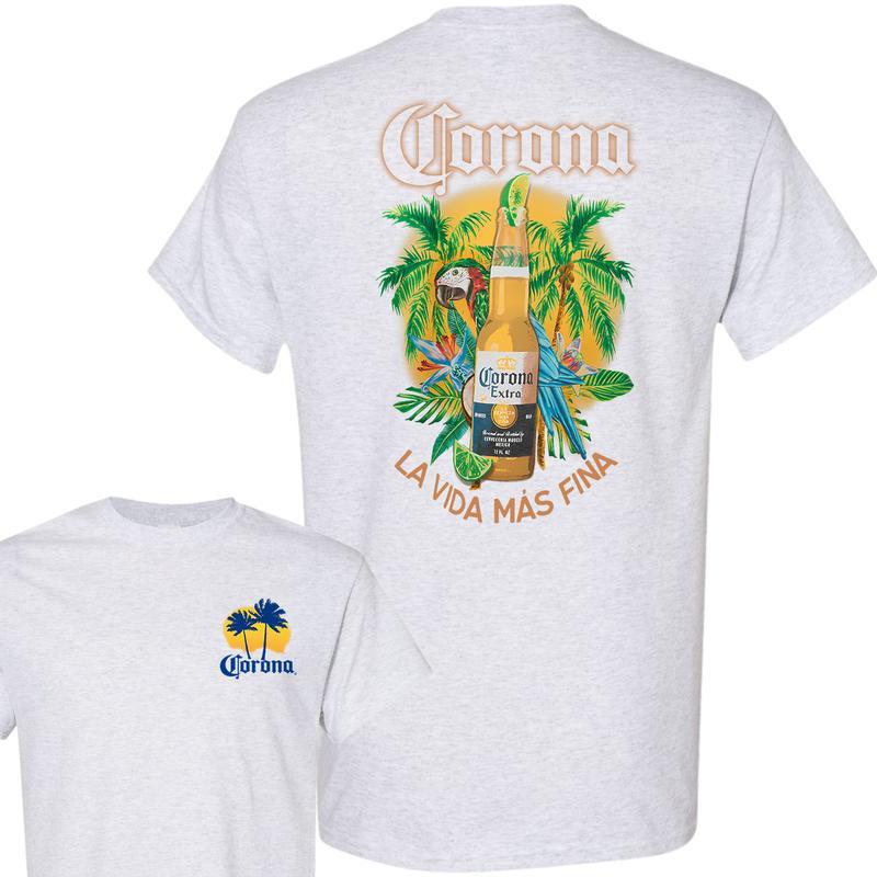 Corona Extra Beer, Corona Extra Bottle 2 sides T-Shirt, For Men, For Women,  Casual Graphic Round Neck T-shirt for Summer, Fashion Men's Top for Daily Wear