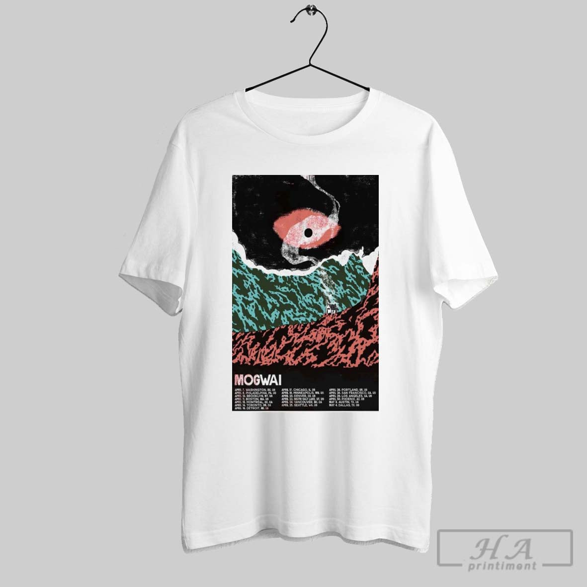 Poster Mogwai World Tour Us April May 2025 T Shirt