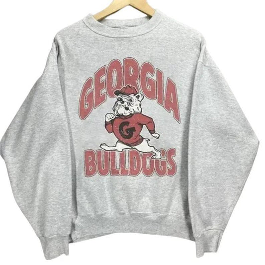 Vintage NCAA Georgia Bulldogs Mascot Sweatshirt, University of Georgia American College Unisex t-shirt, sweatshirt, hoodie Cotton Menswear