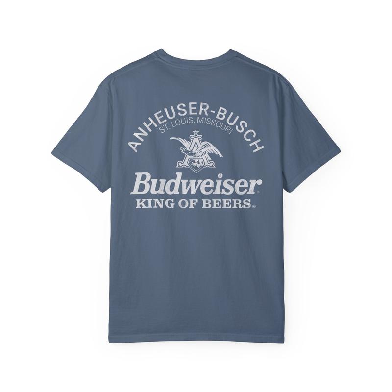 Budweiser T-Shirt, Funny drinking shirt, Whiskey Alcoholic, Budweiser King Of Beer, Vintage Beer Cotton Tee