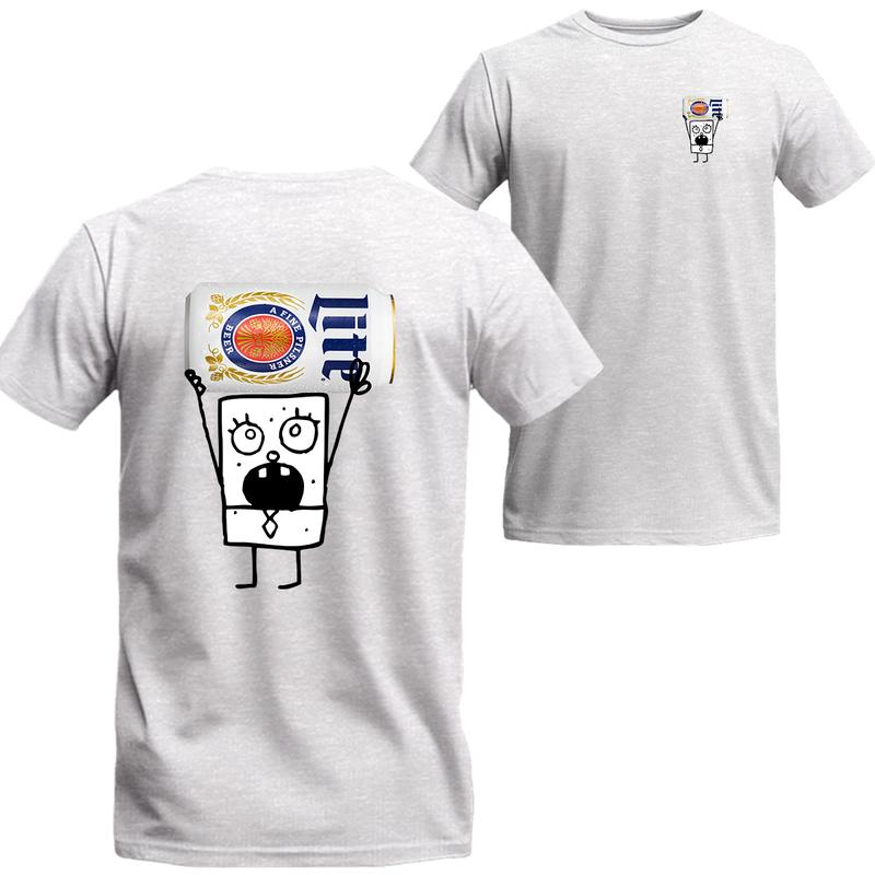 Doodlebob Miler Lite Unisex 2 Sides T-Shirt, Unisex T-shirt For Men, For Women, Best choice, Menswear Top, Beer Shirt Underwear Tshirt