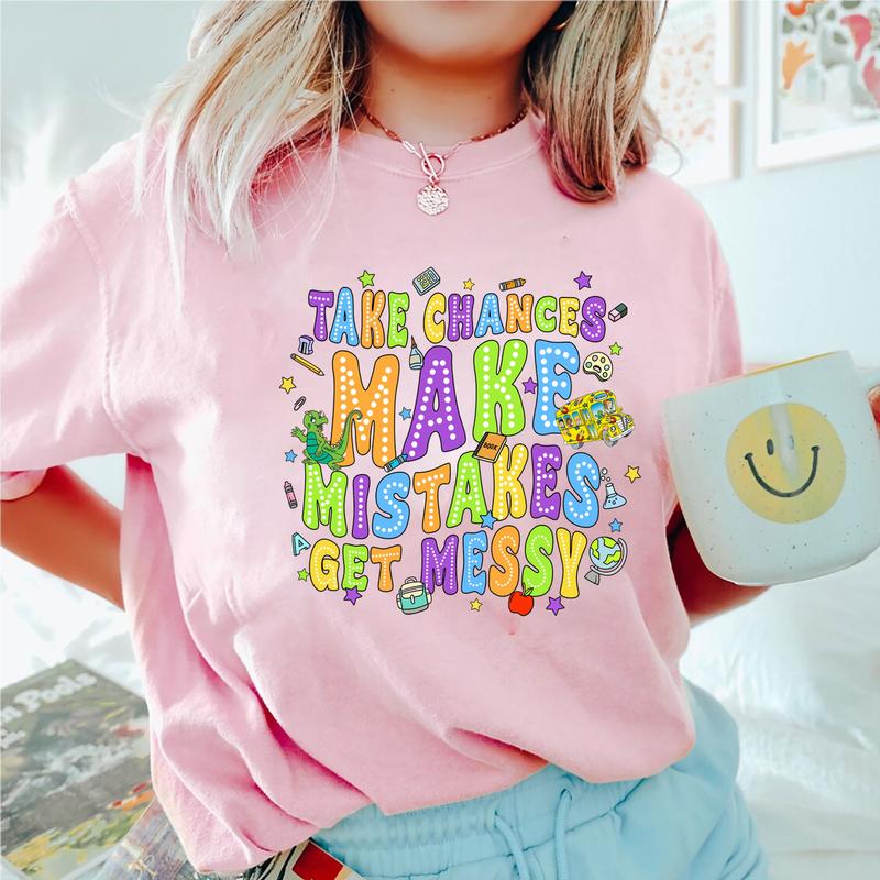 Take Chances Make Mistakes Get Messy Shirt, Miss Frizzle Shirt, Magic School Bus Shirt, Teacher shirt, Back to School Shirt, Get Messy Shirt, Math Tea