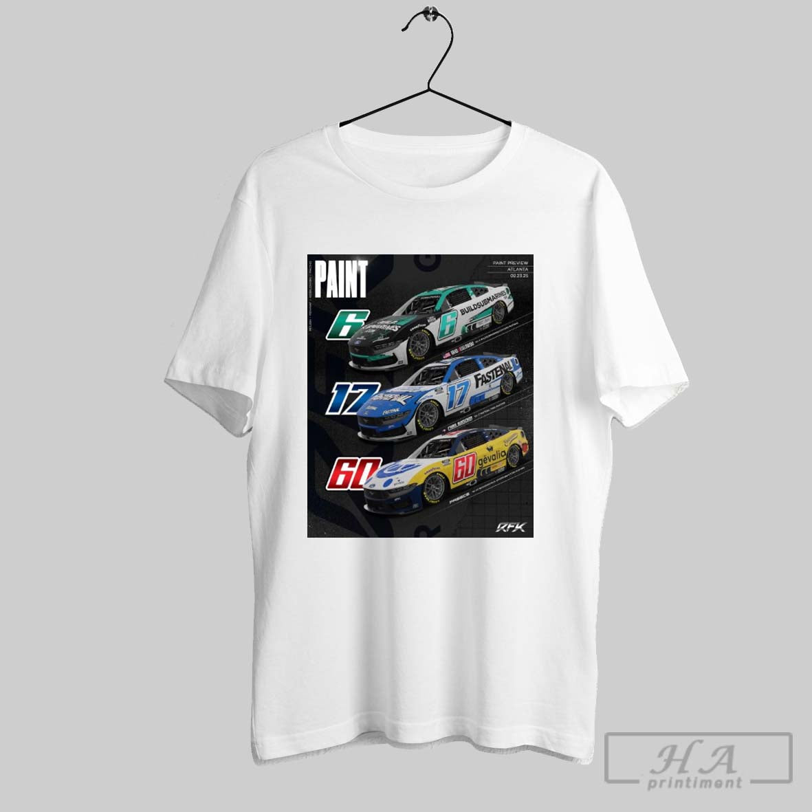 Rfk Racing Paint Preview Atlanta 02 23 2025 Roush Fenway Keselowski Racing Poster T Shirt