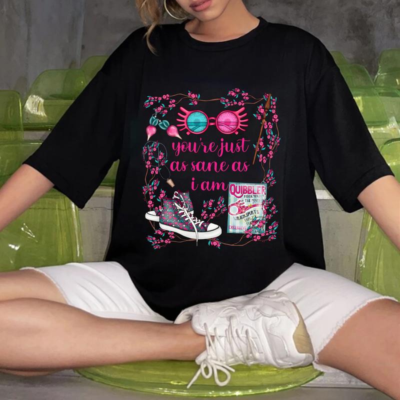 HP Luna Just As Sane As I Am Sweatshirt Hoodie Shirt, gift for fan Cotton Relaxed Fit Sweaters Tee
