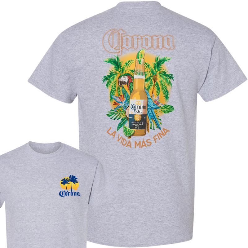 Corona Extra Beer, Corona Extra Bottle 2 sides T-Shirt, For Men, For Women,  Casual Graphic Round Neck T-shirt for Summer, Fashion Men's Top for Daily Wear