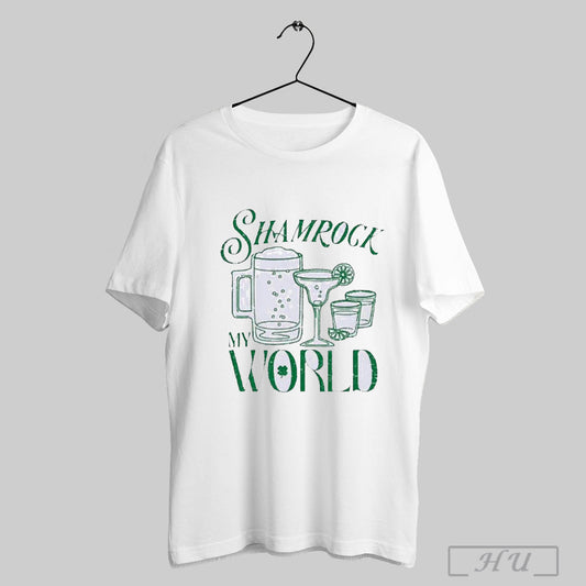 Shamrock My World St Pattys Day 2025 T Shirt Sweatshirt