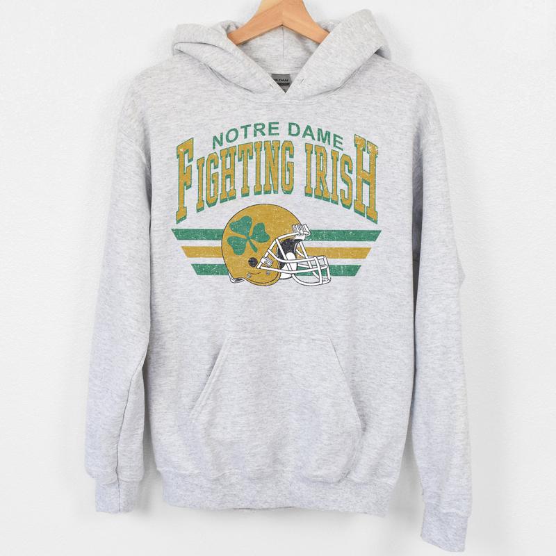Notre Dame Fighting Irish Vintage NCAA Sweatshirt, Unisex Notre Dame Football Shirt, Classic Sport Hoodie, Fans Gift, Cotton T-Shirt, Clothes