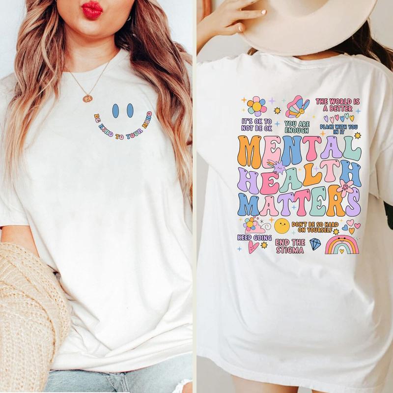 Mental Health Matters Shirt, Mental Health Shirts, Comfort Colors T-shirt, Women Inspirational Graphic Printed Shirts, Inspirational Gifts, Gift for H