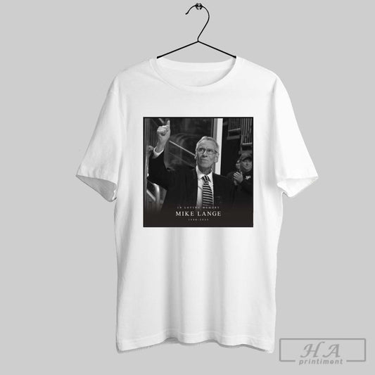 Poster In Living Memory Mike Lange 1948 2025 Recipient Of The Hall Of Fames Foster Hewitt Award T Shirt