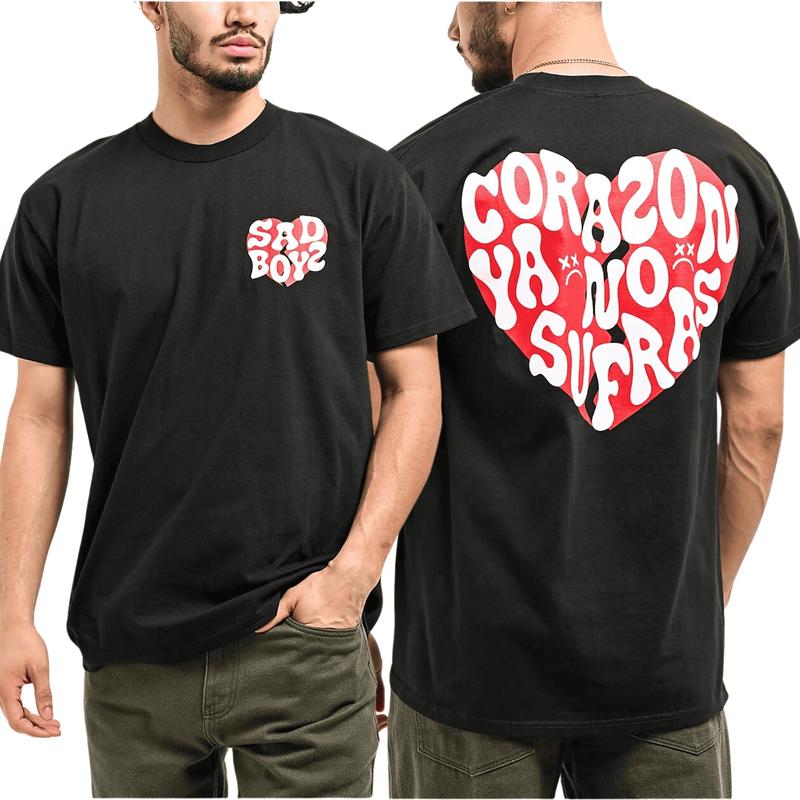 Junior H Graphic Shirt, Sad Boyz By Junior H Heart T-Shirt, Corridos Tumbados Shirt, Playeras Sad Boys Shirt, Sadboyz 4 Life Tee, Hip Hop Bootleg Merc