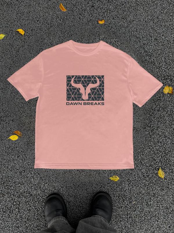 Men's Bull Head & Letter Print Round Neck Tee, Regular FitÂ Trendy Casual Streetwear GraphicÂ Short Sleeve T-Shirt for Daily Wear, Graphic Tees,Â Men's Summer Outfit 2024, Vintage Tees, Men's T Shirts