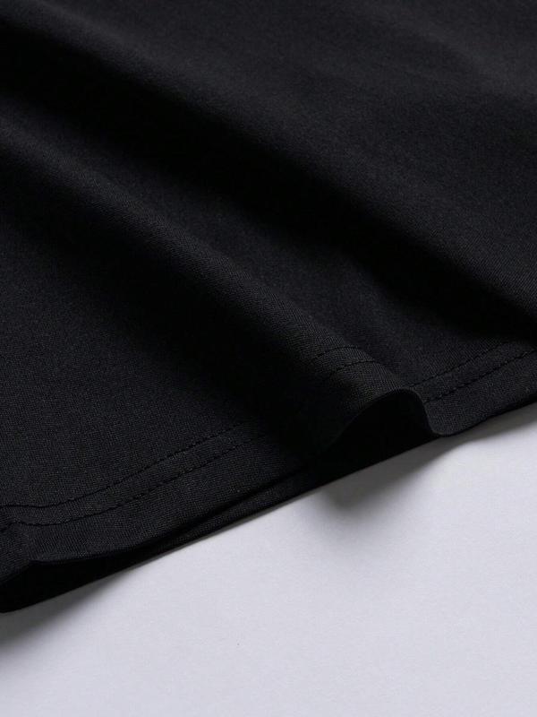 Men's Letter Print Round Neck Tee, Regular Fit Street Fashion Casual Soft Comfy Short Sleeve T-shirt for Daily Outdoor Wear, Graphic Tees, Men's Streetwear Clothes for Summer, Graphic Tees for Men, Summer Clothes