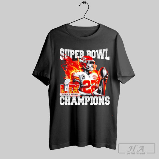 Super Bowl 2025 Lix Champions Number 22 Chiefs Shirt