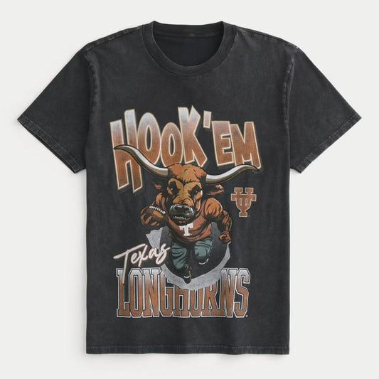 Vintage NCAA University Of Texas Longhorns Football T-shirt, University Shirt, Full Color T-Shirt, Unisex T-Shirt, For Men, For Women