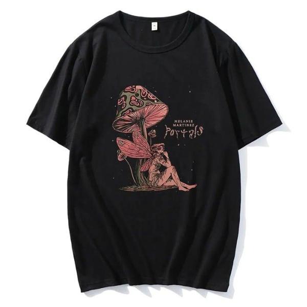 Melanie Martinez Portals Tour Tshirt 100% Cotton Tees Famous Singer Cartoon Grap T-Shirt Menswear Top